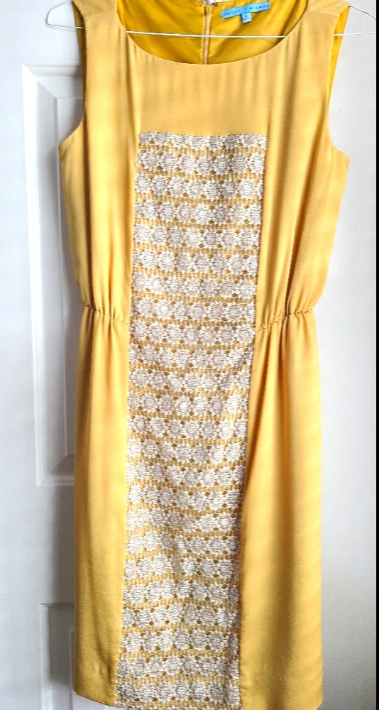 Vintage style Antonio Melani gold midi dress